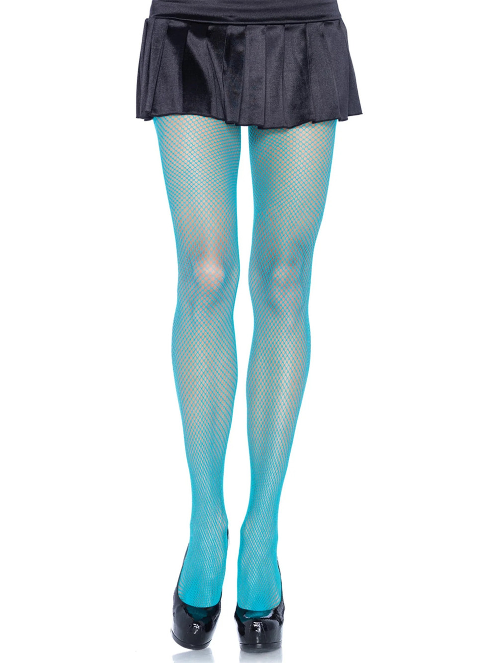 Leg Avenue - Risa Nylon Fishnet Tights - NEON BLUE